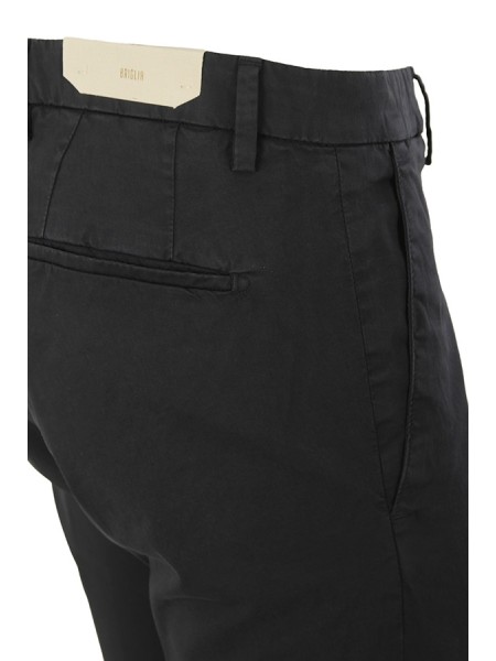 Pantalone Briglia in Gabardina Blu Navy